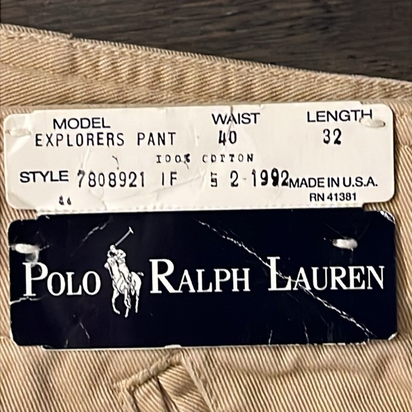 Polo Ralph Lauren Explorer Cargo Pants from 1992 Made in USA Men’s Size 40x32 - Picture 6 of 13